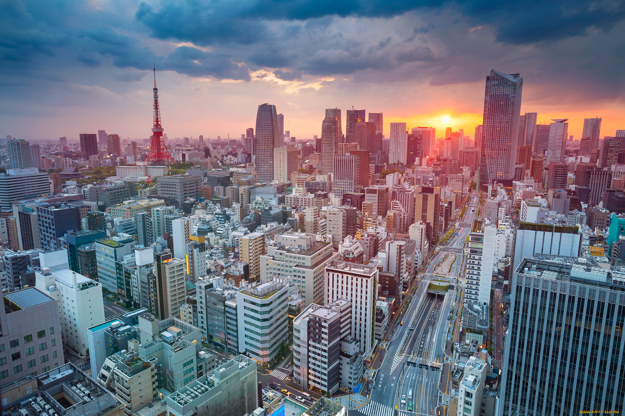 tokyo, города, токио, , Япония, небоскребы, панорама
