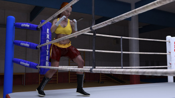 Картинка 3д+графика спорт+ sport бокс фон ринг взгляд девушка