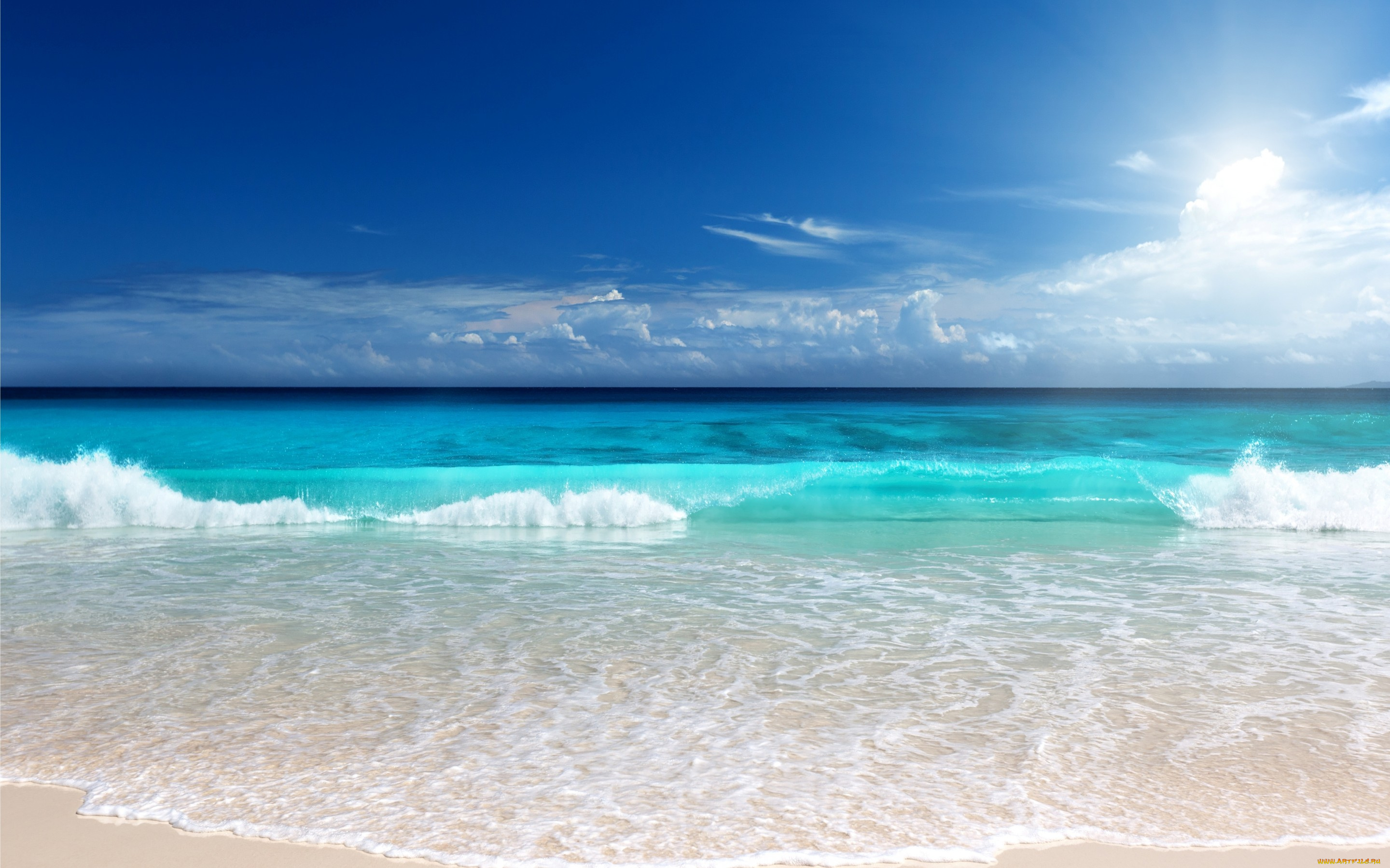 природа, моря, океаны, песок, солнце, пляж, море, sunshine, emerald, beach, ocean, blue, sea