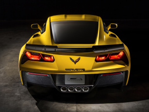 Картинка автомобили corvette желтый z06 stingray