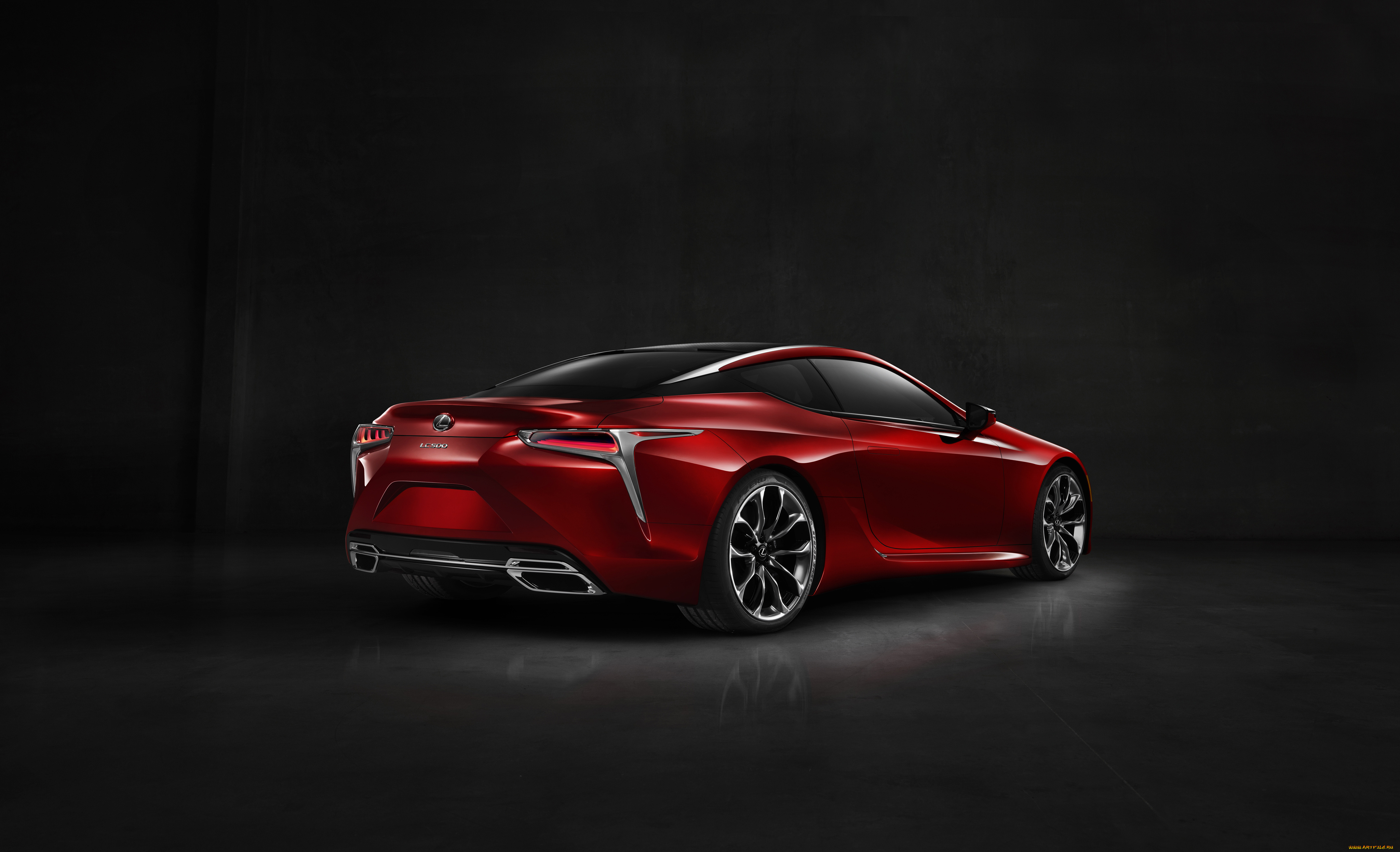 автомобили, lexus, lc, 500, красный, 2017г