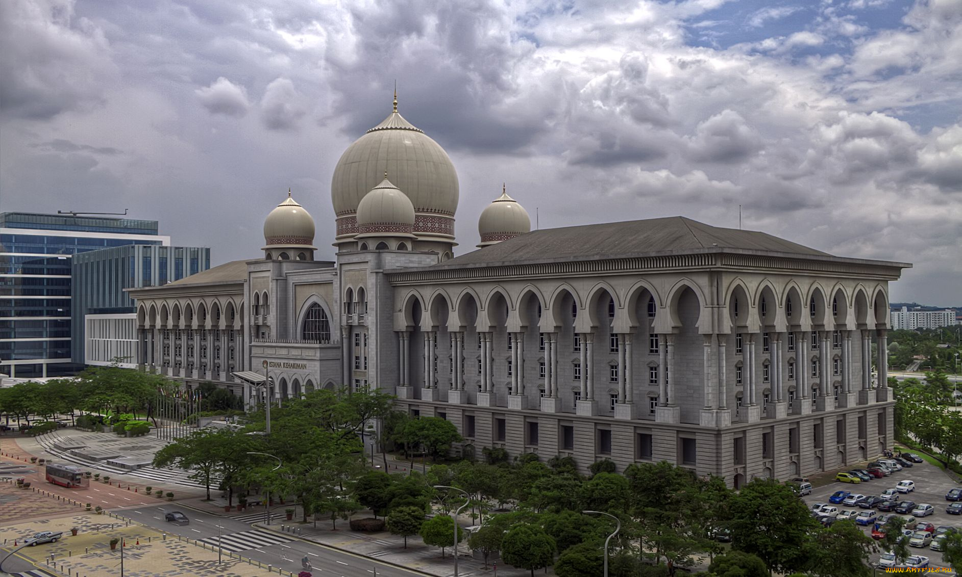 дворец, правосудия, города, куала, лумпур, малайзия, здание, купол, архитектура