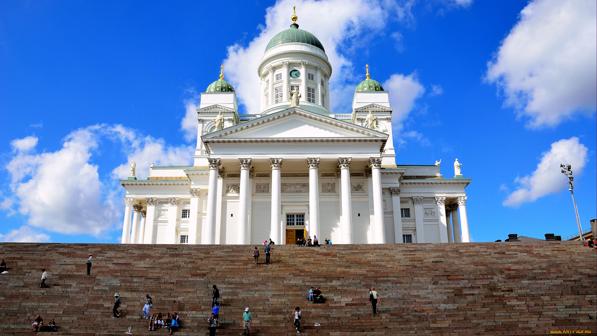 города, хельсинки, финляндия, лестница, здание, колонны