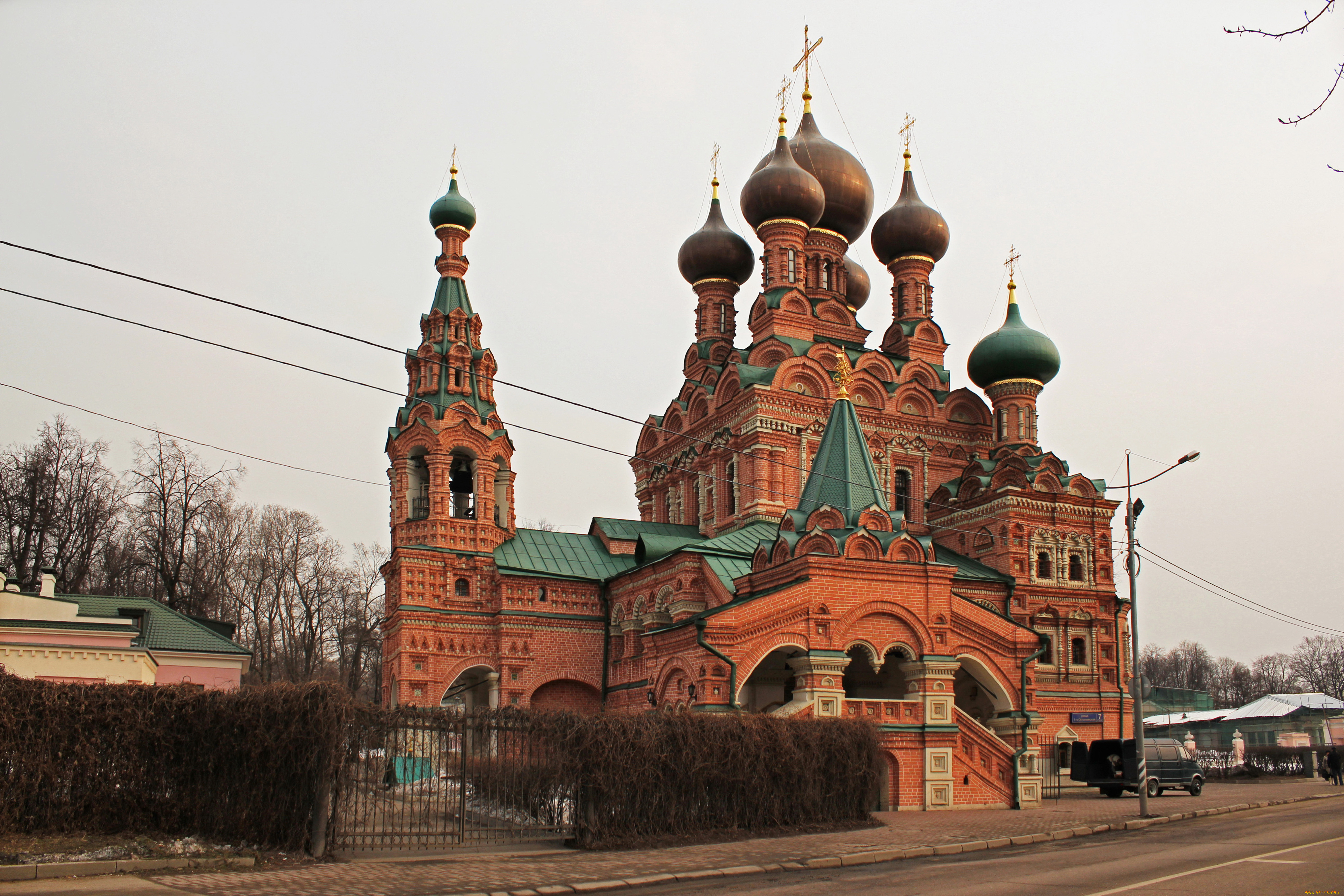 храм, троицы, живоначальной, останкино, города, москва, россия, купола