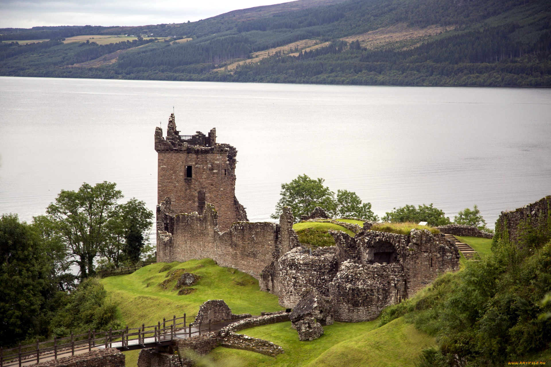 urquhart, castle, scotland, города, замки, англии, urquhart, castle, scotland