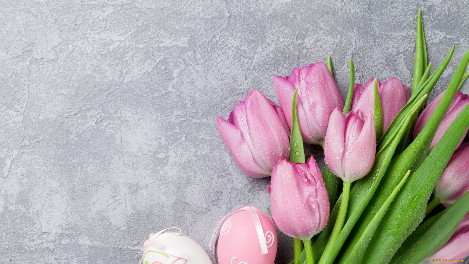 праздничные, пасха, тюльпаны, розовые, pink, tulips, spring, easter, eggs, decoration, happy, tender, pastel