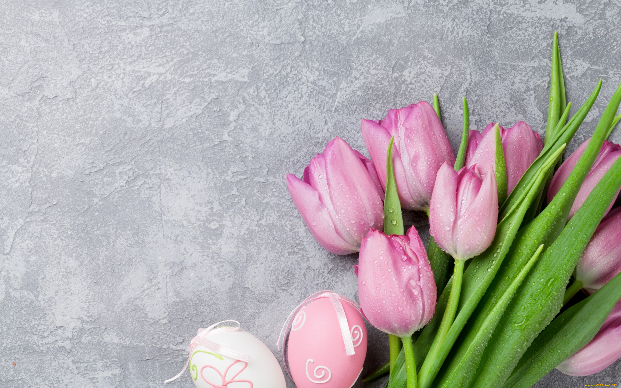праздничные, пасха, тюльпаны, розовые, pink, tulips, spring, easter, eggs, decoration, happy, tender, pastel
