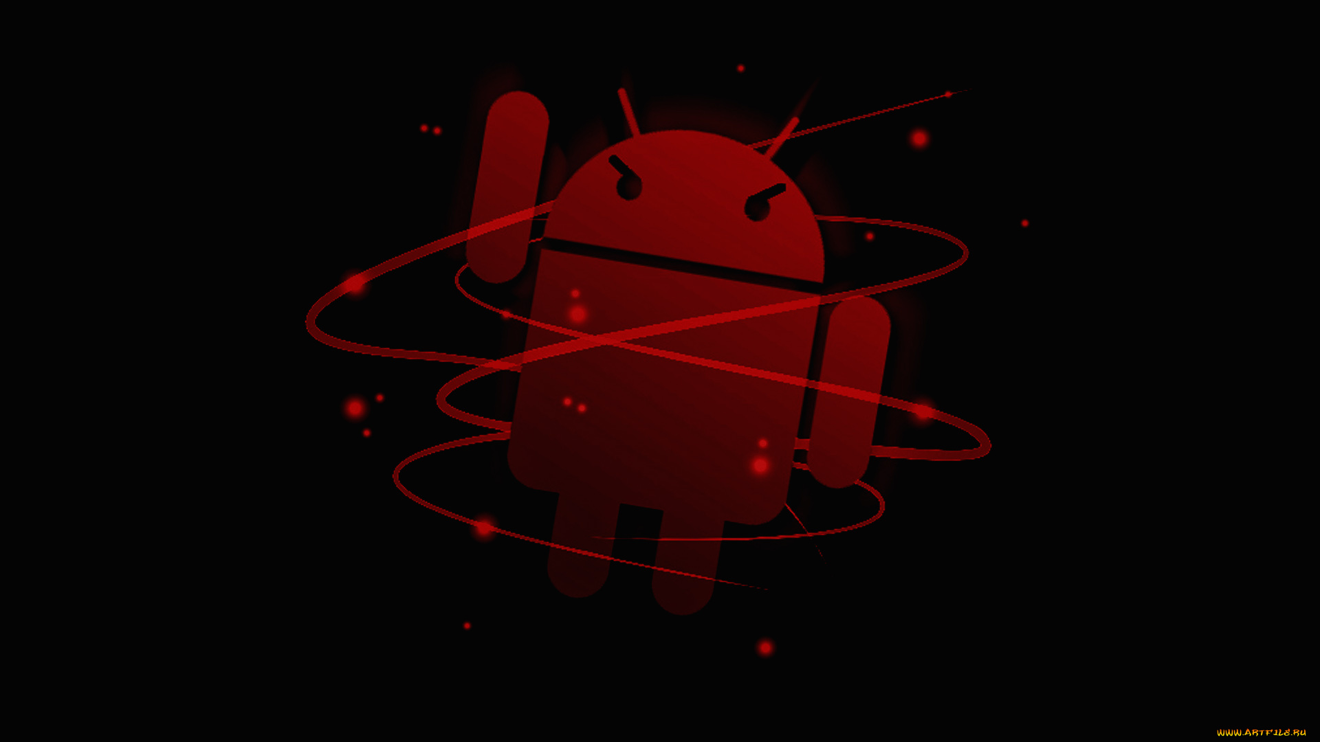 компьютеры, android, красный, темный, логотип