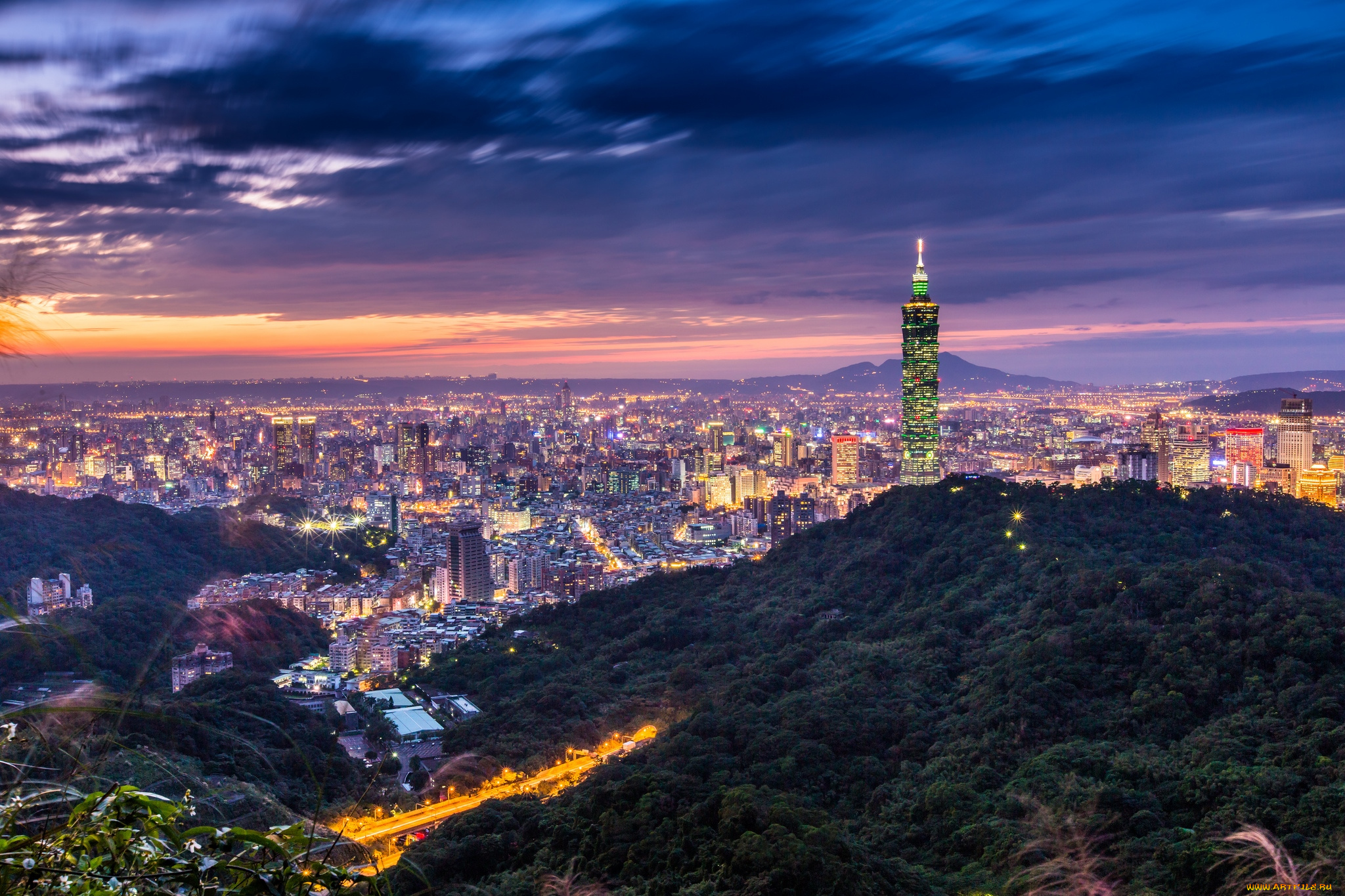 города, тайбэй, , тайвань, панорама