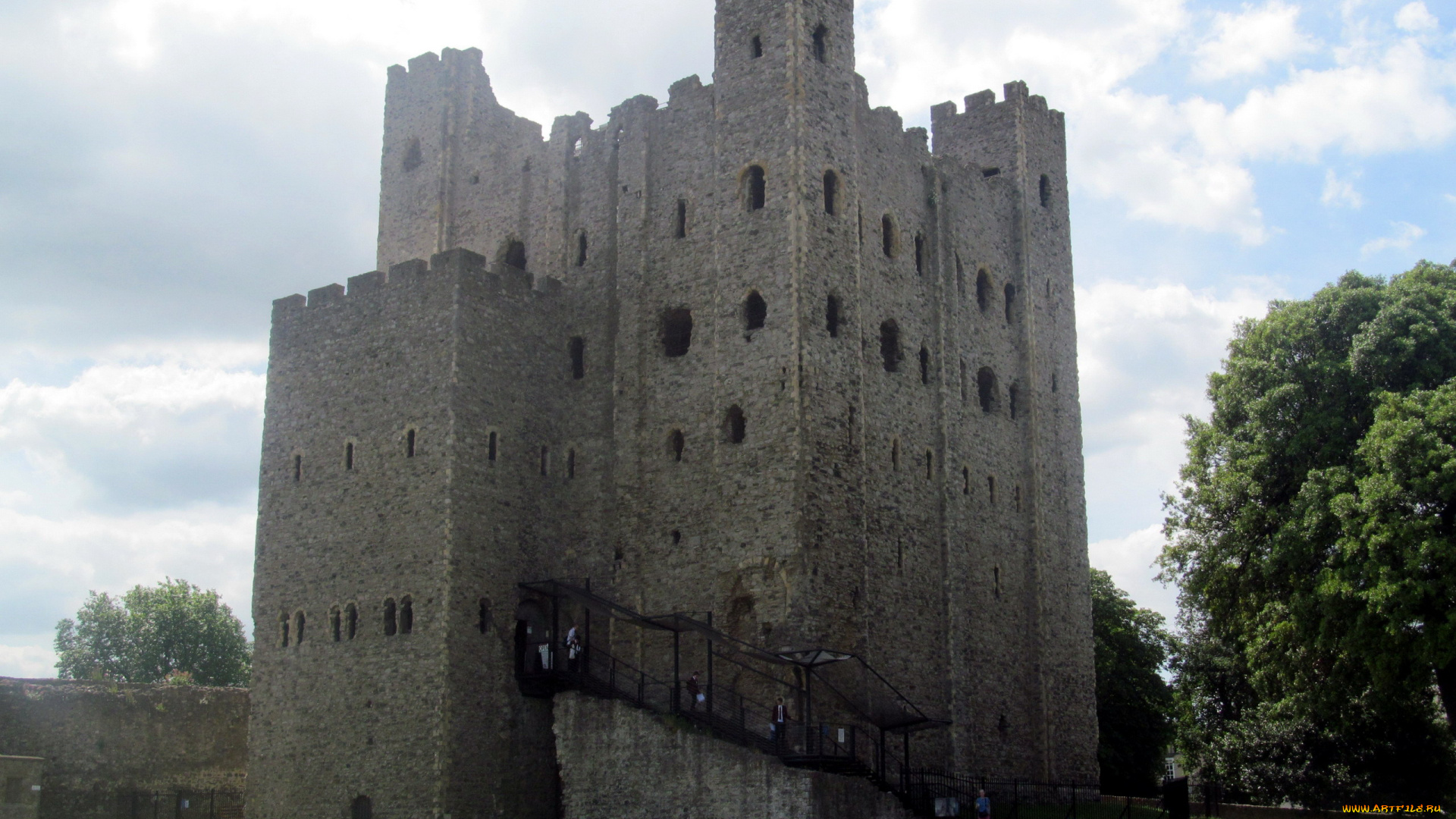 norman, castle, rochester, kent, uk, города, замки, англии, norman, castle
