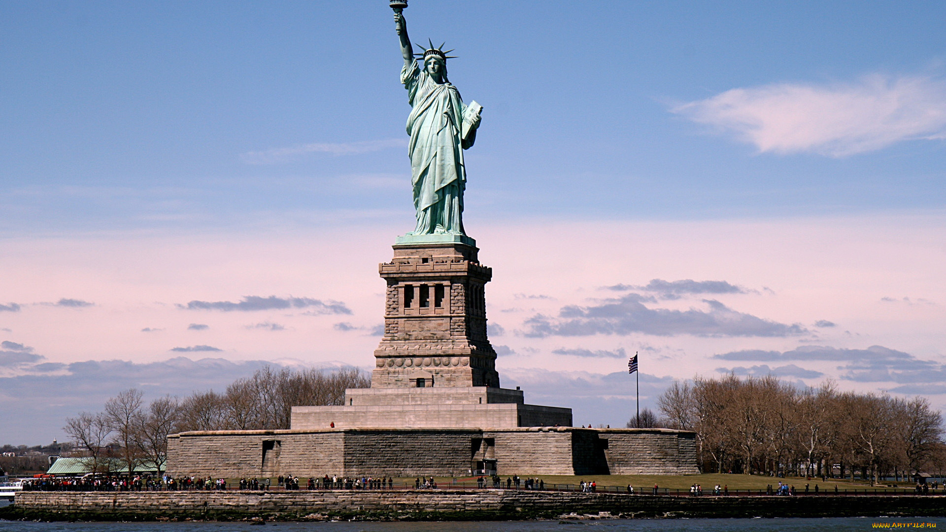 города, нью, йорк, сша, of, the, statue, liberty, in, new, york, usa