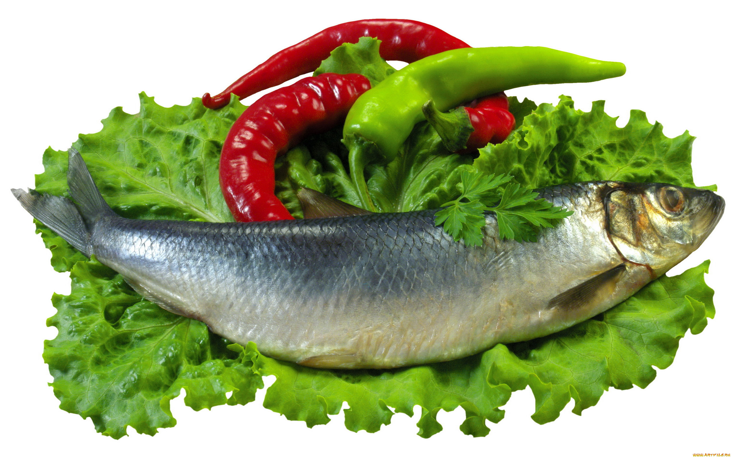 еда, рыбные, блюда, , с, морепродуктами, зеленый, салат, селедка, острый, перец, стручки