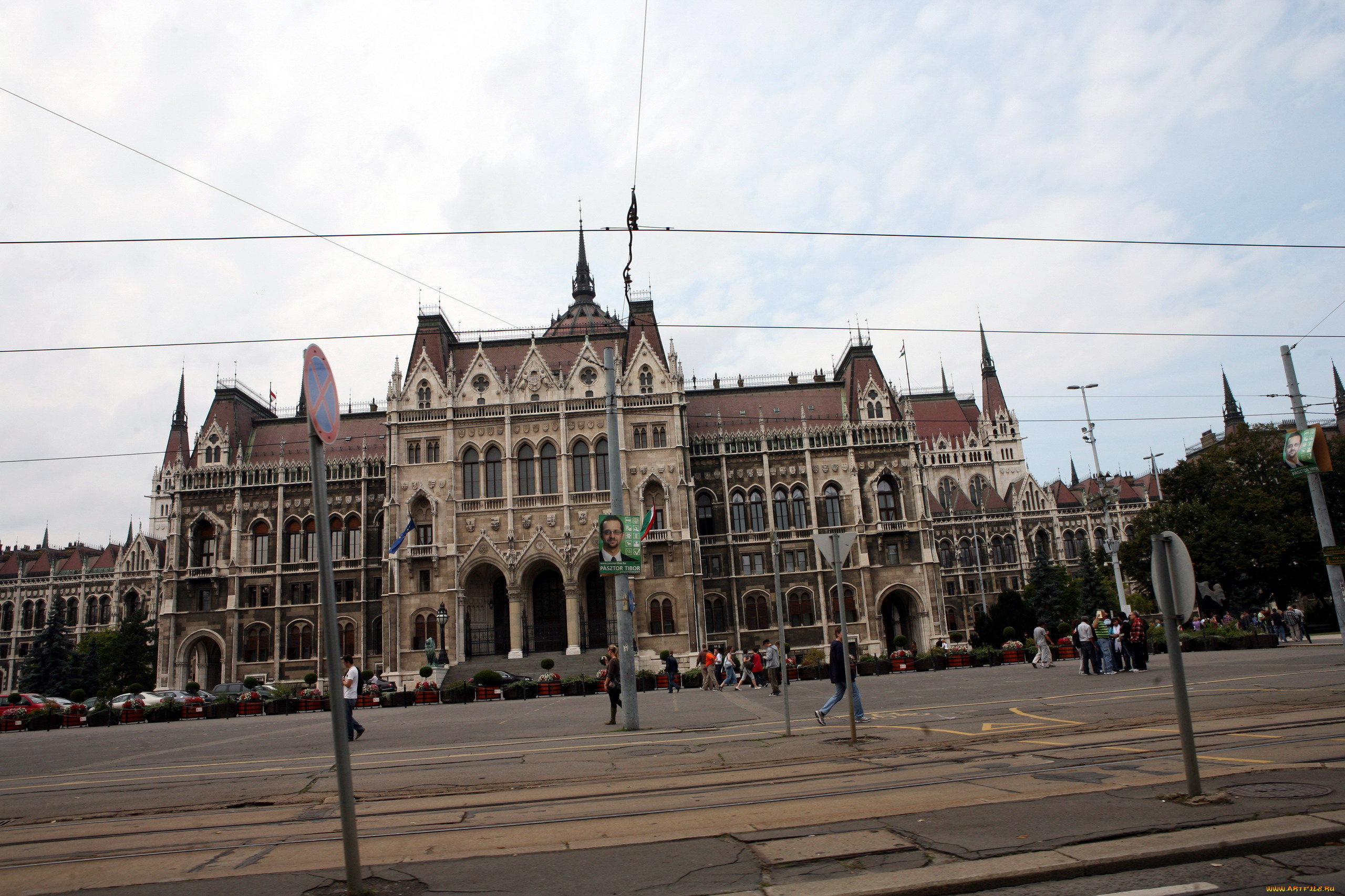 города, будапешт, , венгрия, площадь, здание