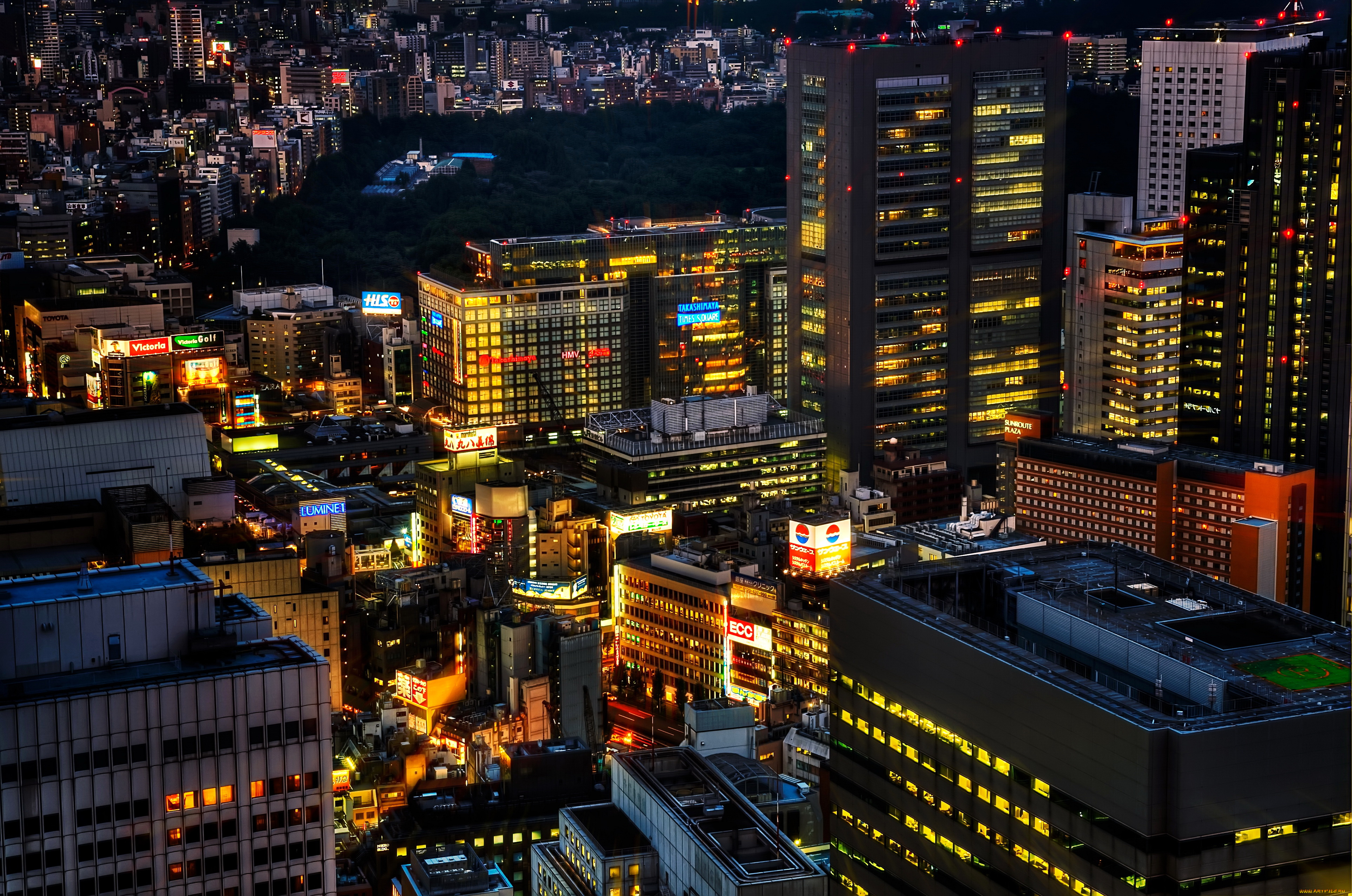 tokyo, города, токио, Япония, ночь, огни