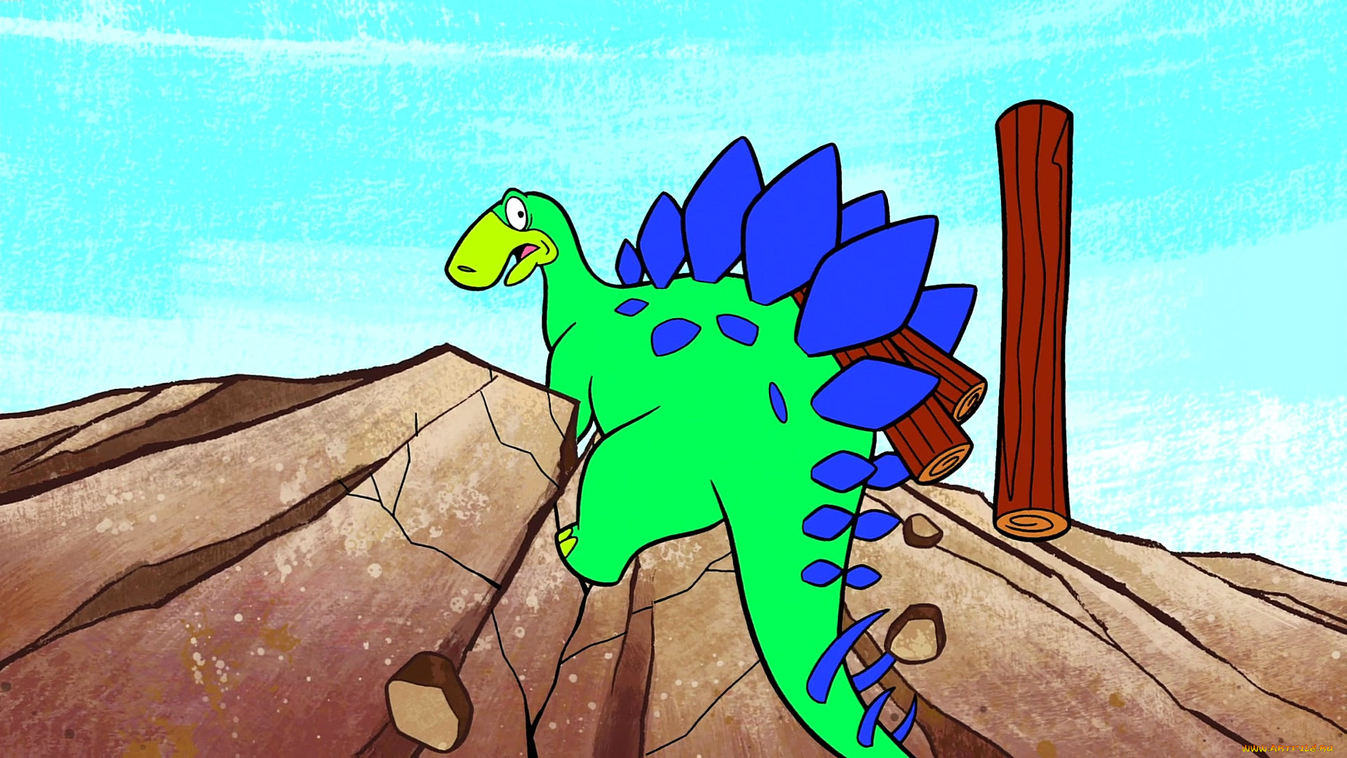 мультфильмы, the, flintstones, динозавр