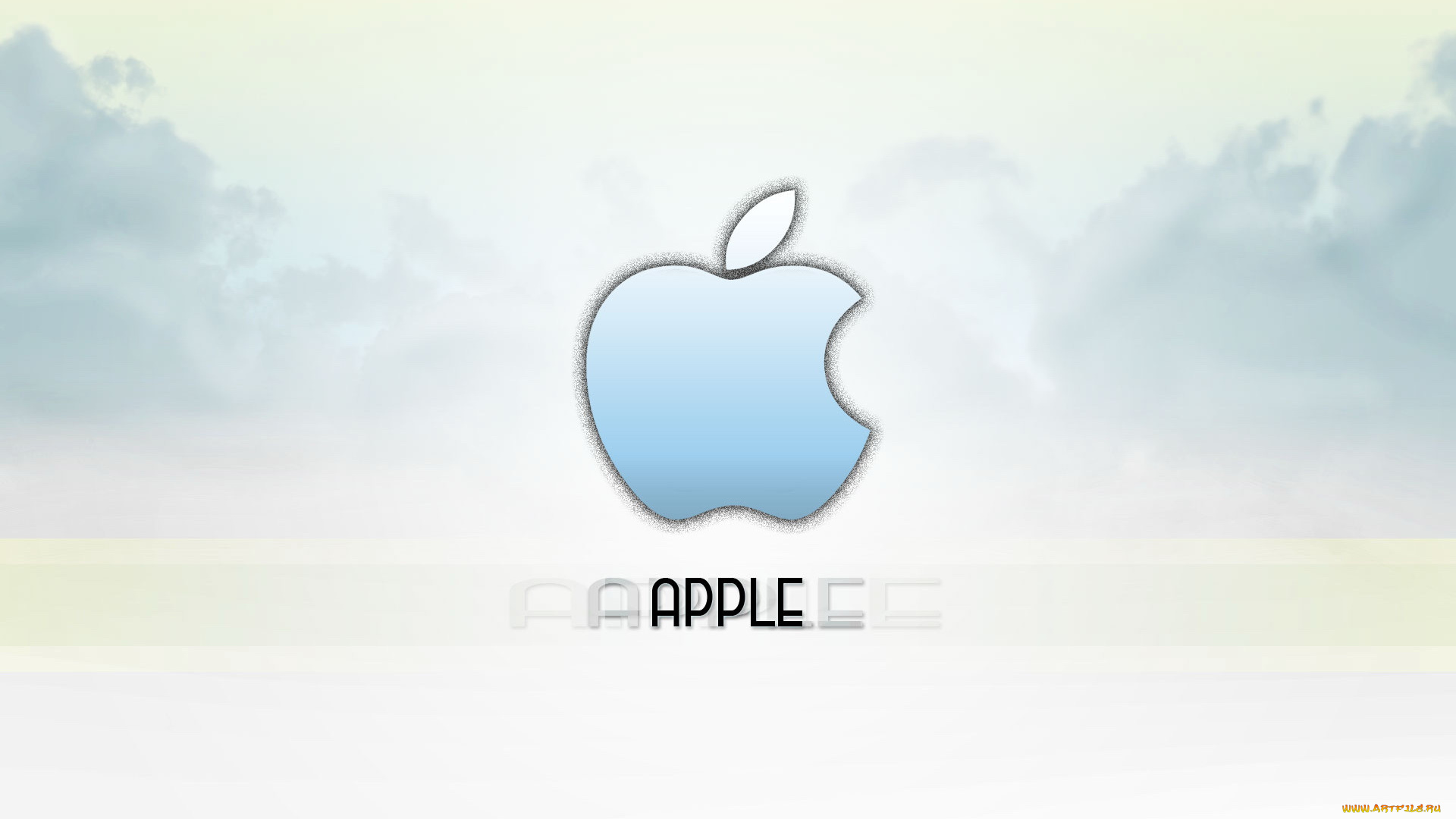 компьютеры, apple, логотип, яблоко, фон, светлый