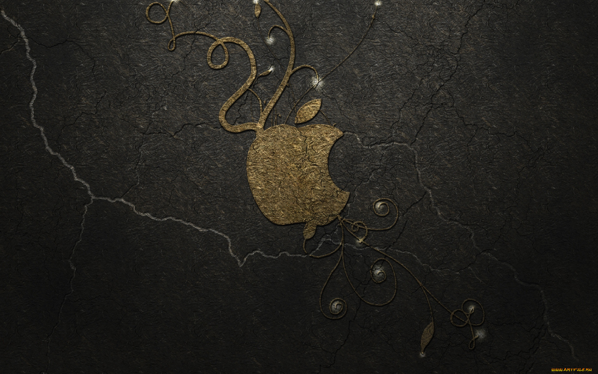 компьютеры, apple, тёмный, узор, логотип, яблоко