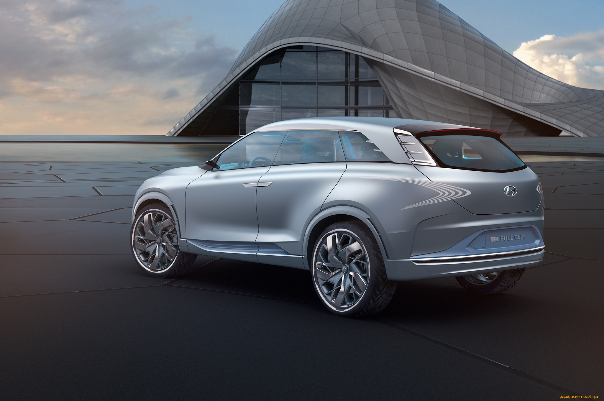 hyundai, releases, fe, fuel, cell, concept, 2018, автомобили, 3д, cell, fuel, fe, releases, concept, 2018, hyundai