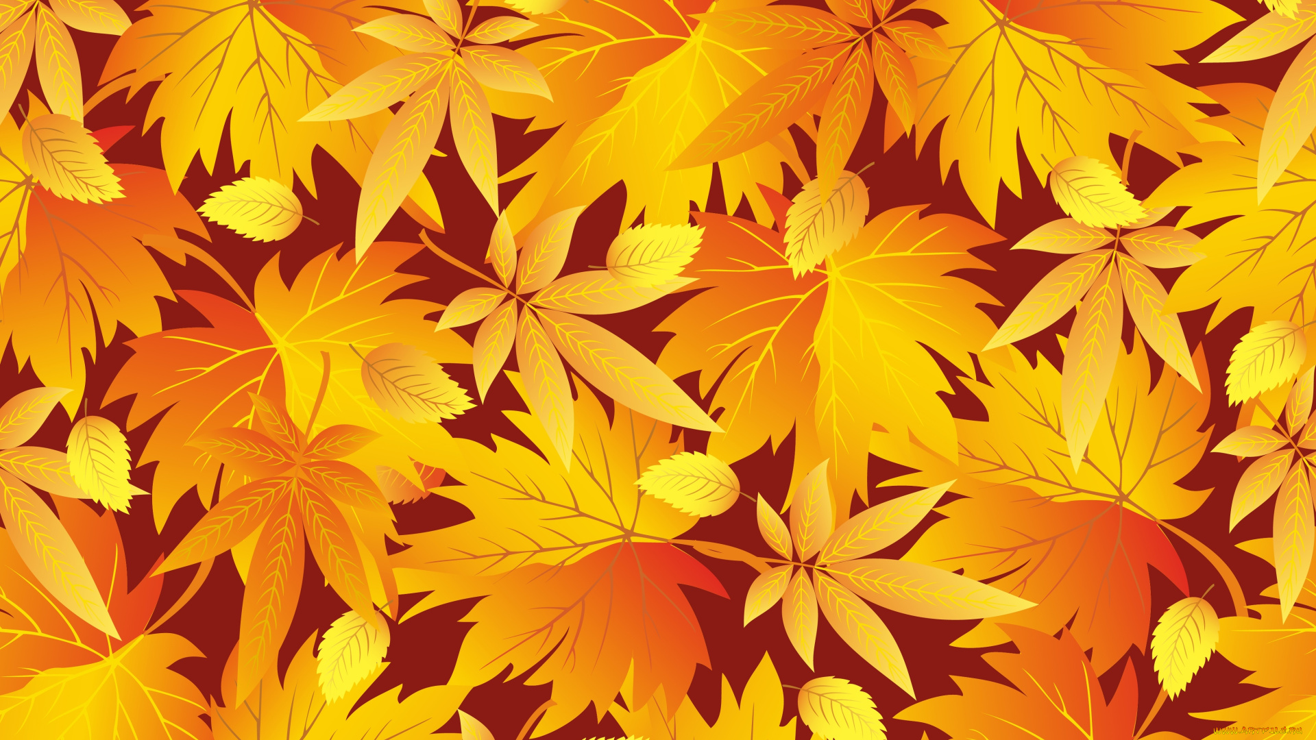 векторная, графика, природа, the, texture, leaves, fall, осень, листики