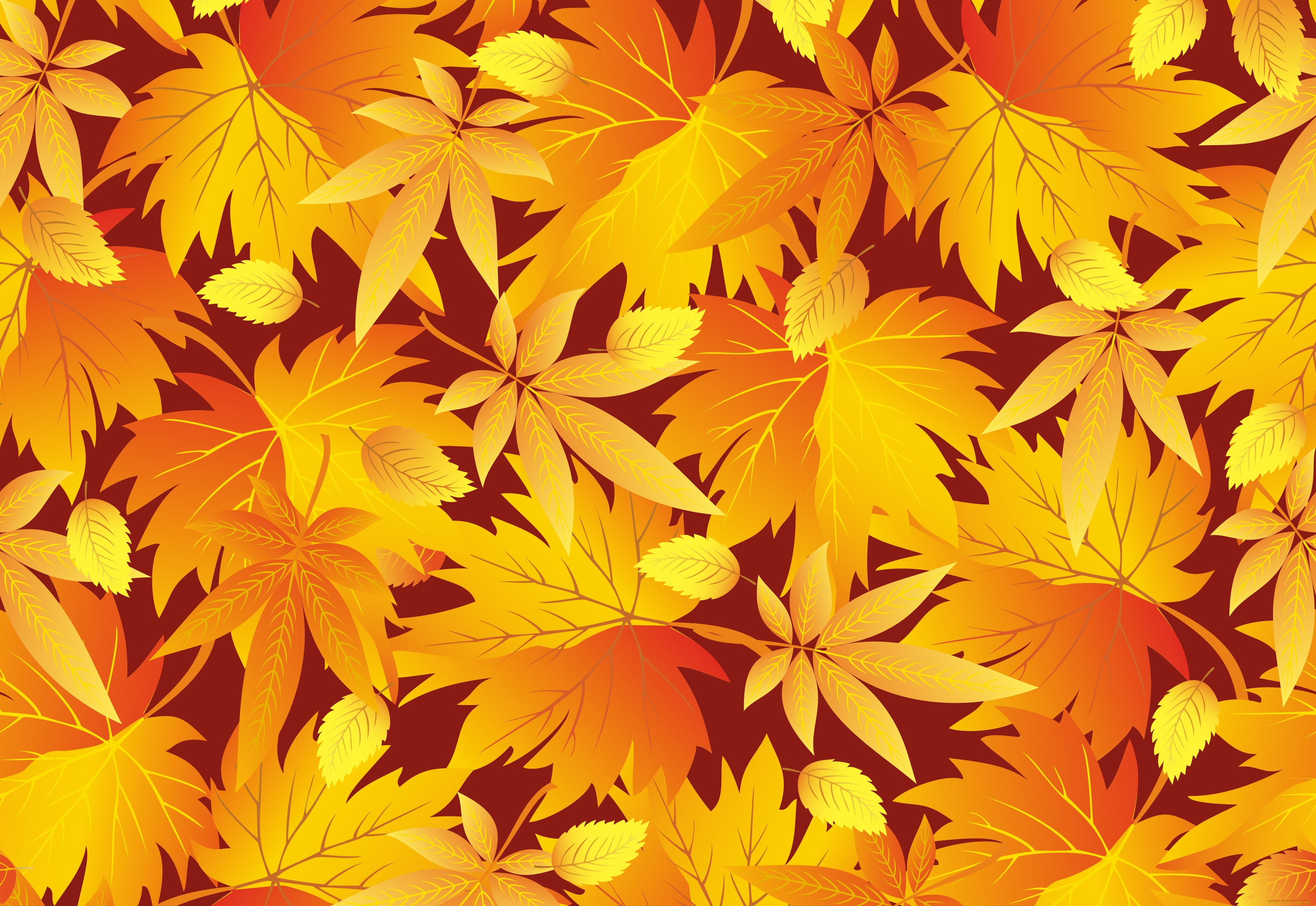 векторная, графика, природа, the, texture, leaves, fall, осень, листики