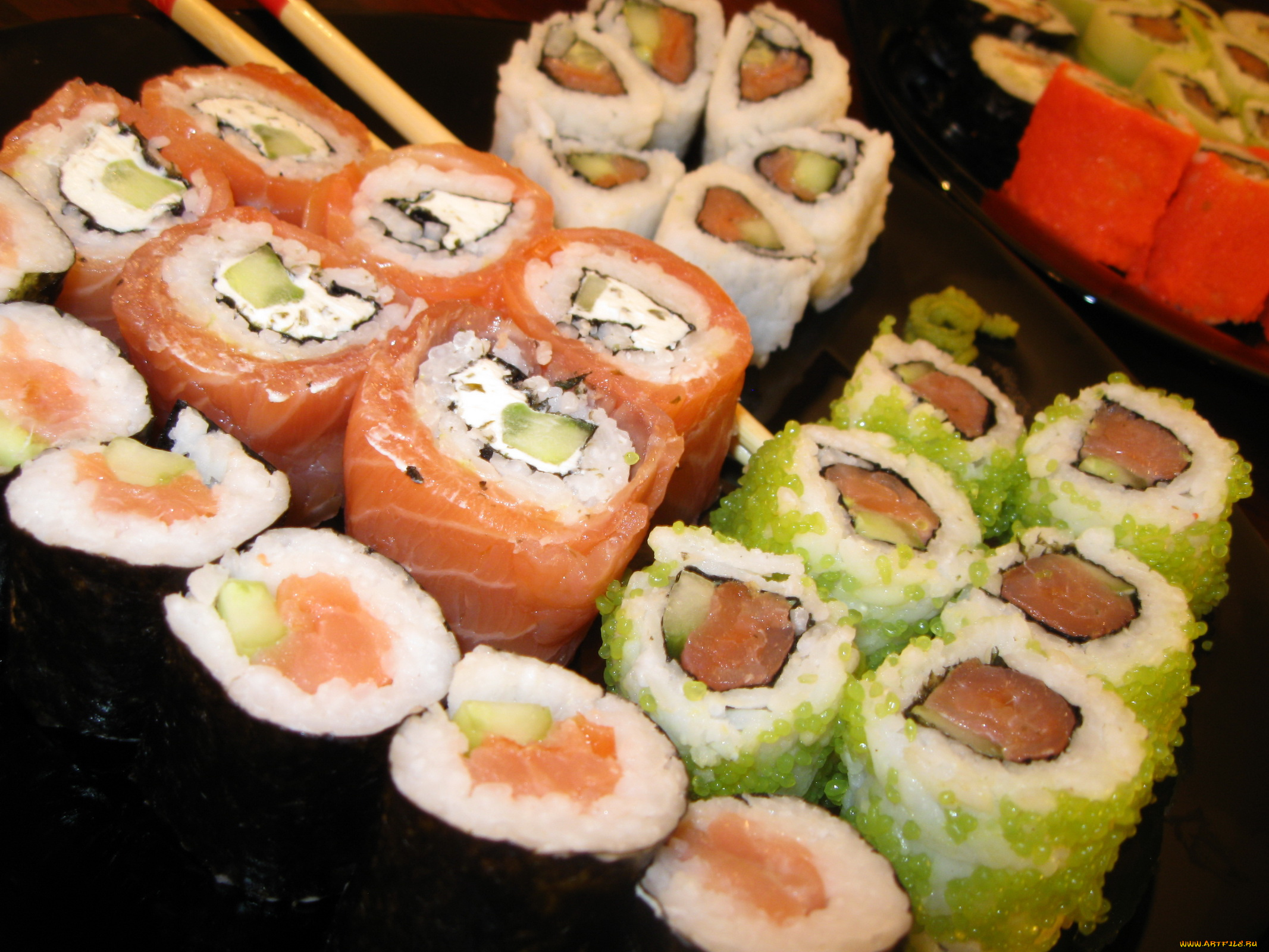 автор, varvarra, еда, рыба, морепродукты, суши, роллы, палочки, японская, кухня