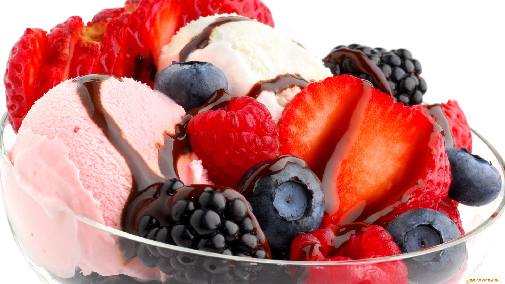 еда, мороженое, десерты, малина, голубика, ягоды, клубника, ежевика