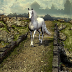 Картинка 3д графика animals животные лошадь