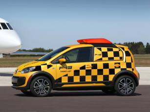 Картинка автомобили volkswagen 2013г concept e-load up желтый