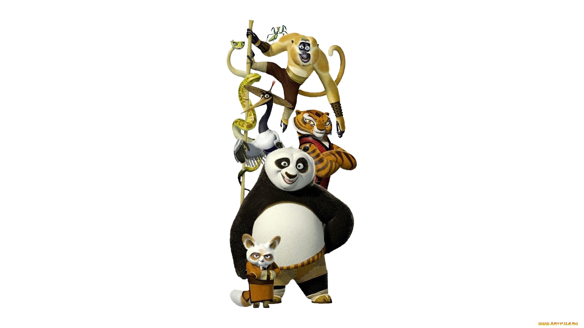 kung, fu, panda, мультфильмы, персонажи