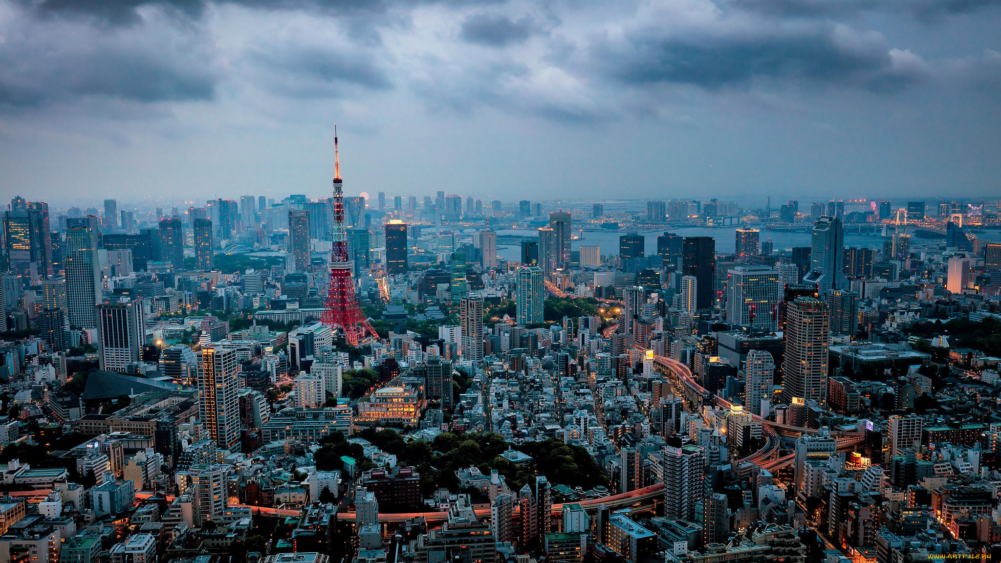 токио, Япония, города, токио, , япония, архитектура, небоскребы, токийская, башня, tokyo, tower, мегаполис