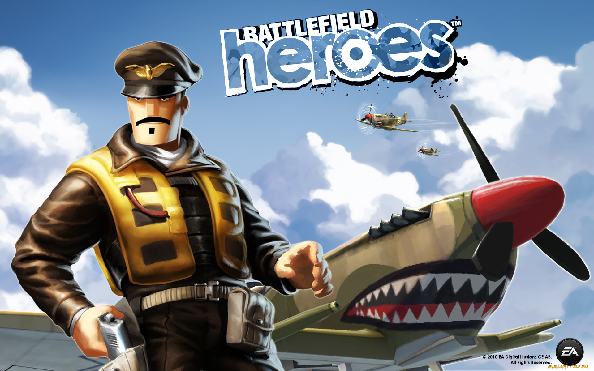 battlefield, heroes, видео, игры, солдат, пилот, оружие, самолеты