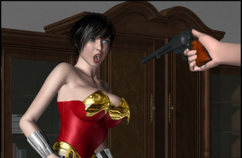 Картинка lordsnot 3д+графика фантазия+ fantasy испуг оружие взгляд фон девушка
