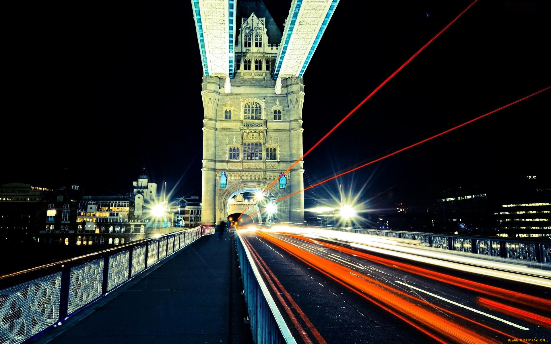 города, лондон, , великобритания, мост, вечер