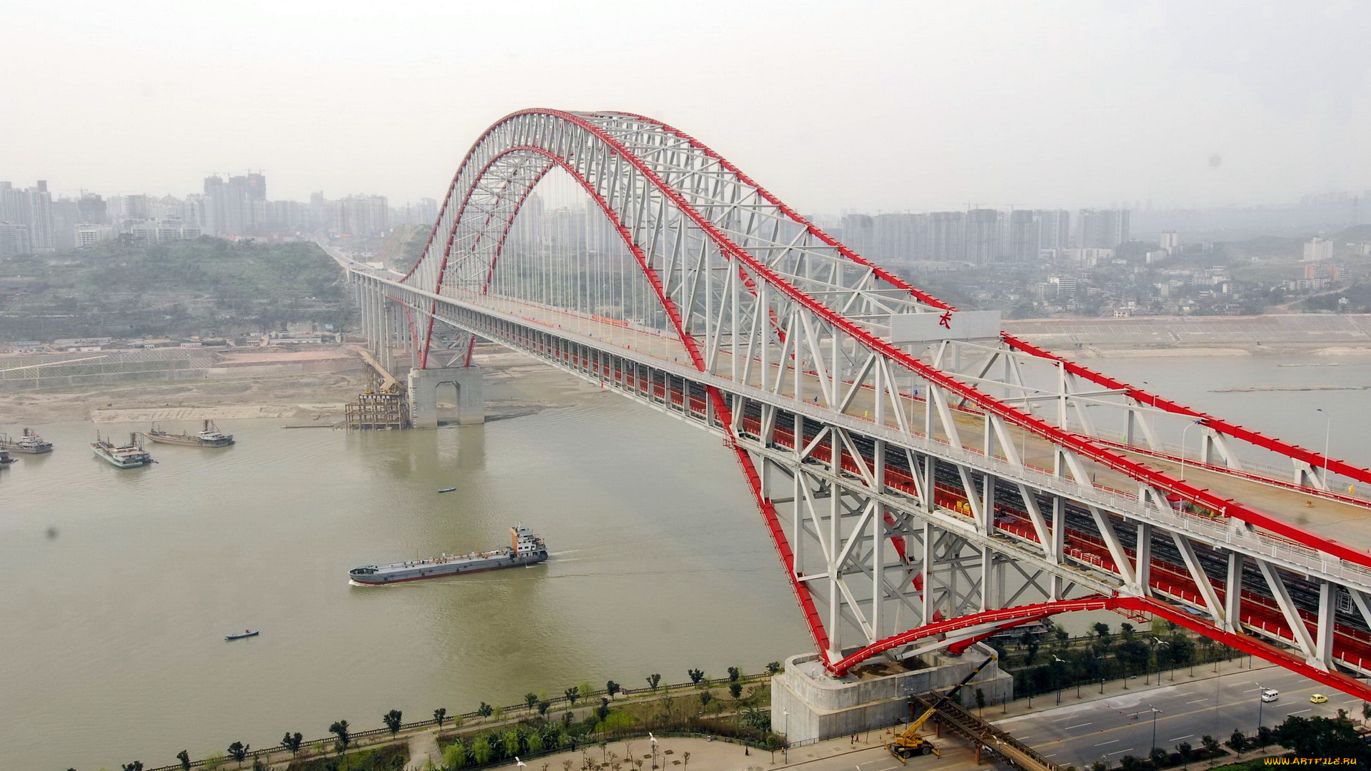 города, мосты, мост, chaotianmen, bridge, chongqing, china