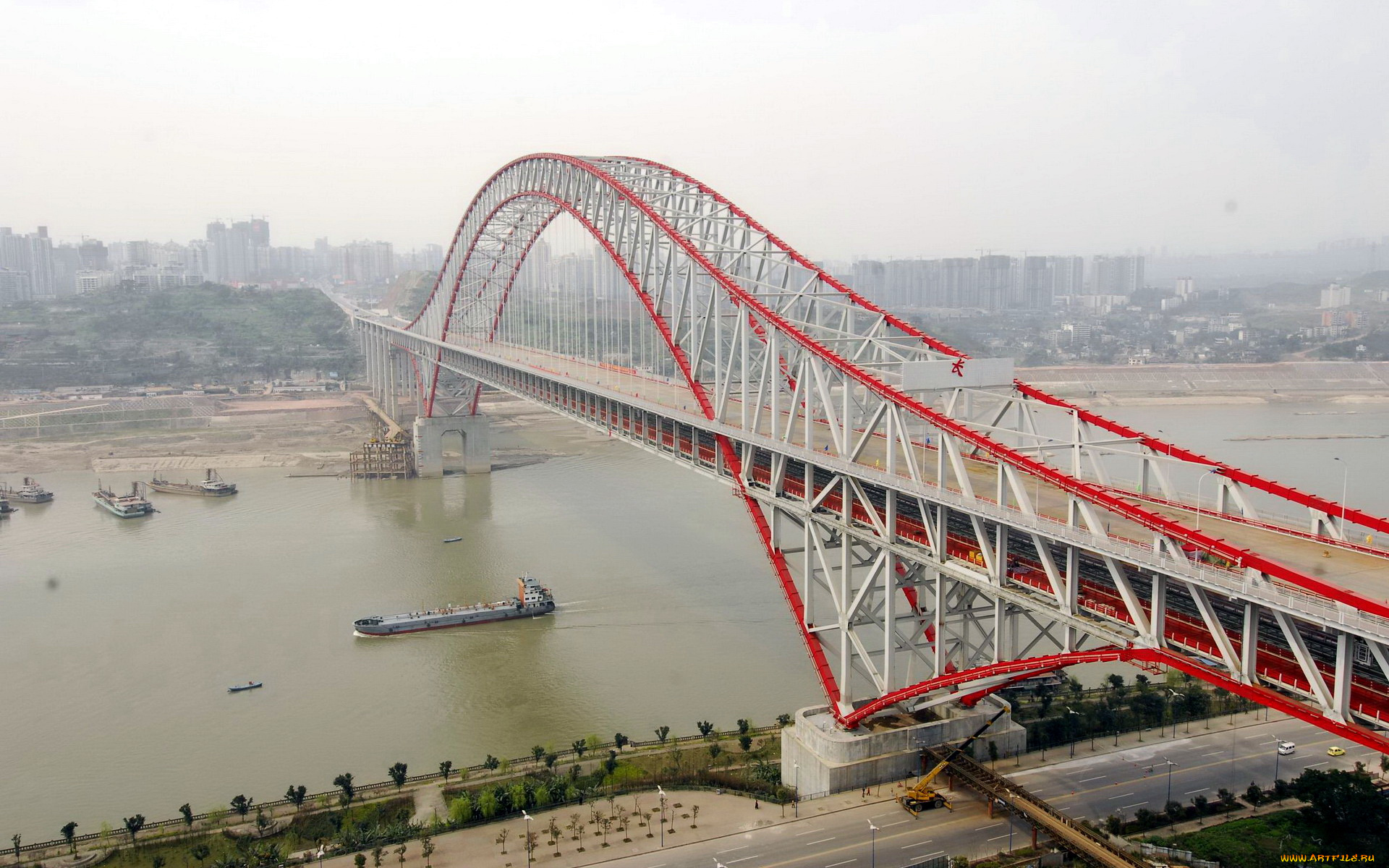 города, мосты, мост, chaotianmen, bridge, chongqing, china