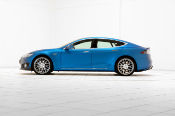 Картинка автомобили brabus голубой tesla 2015г model s