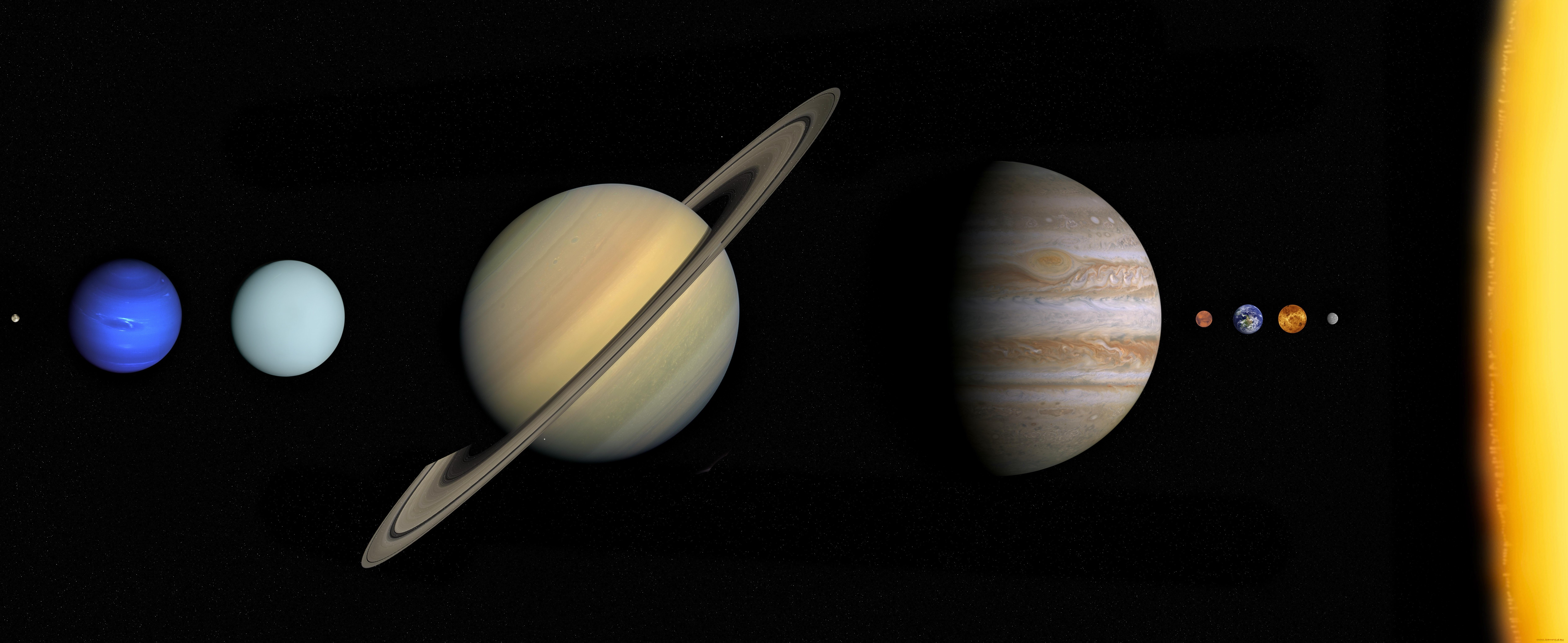 космос, сатурн, planets, solar, system, in, order