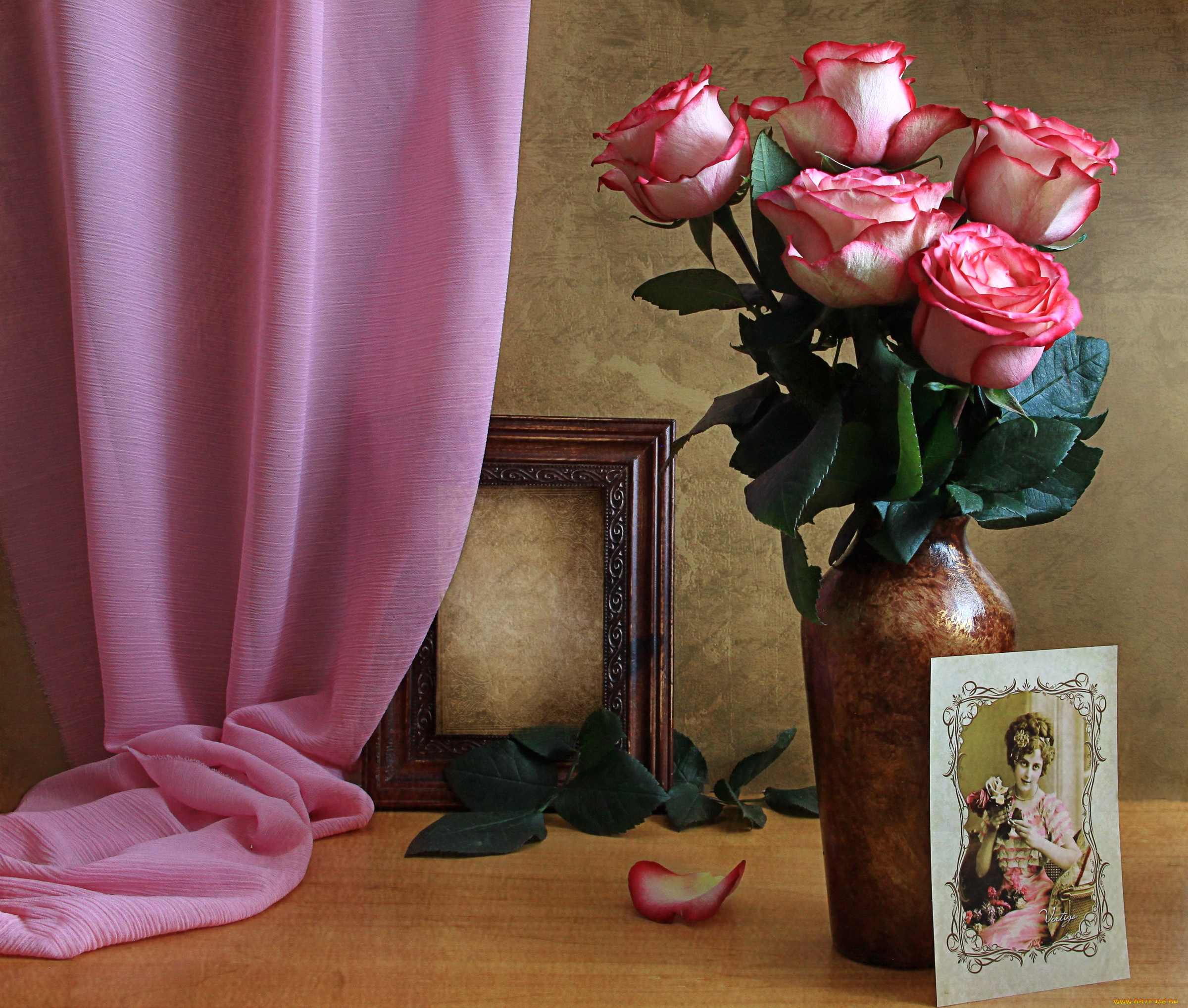 цветы, розы, букет, фото, винтаж
