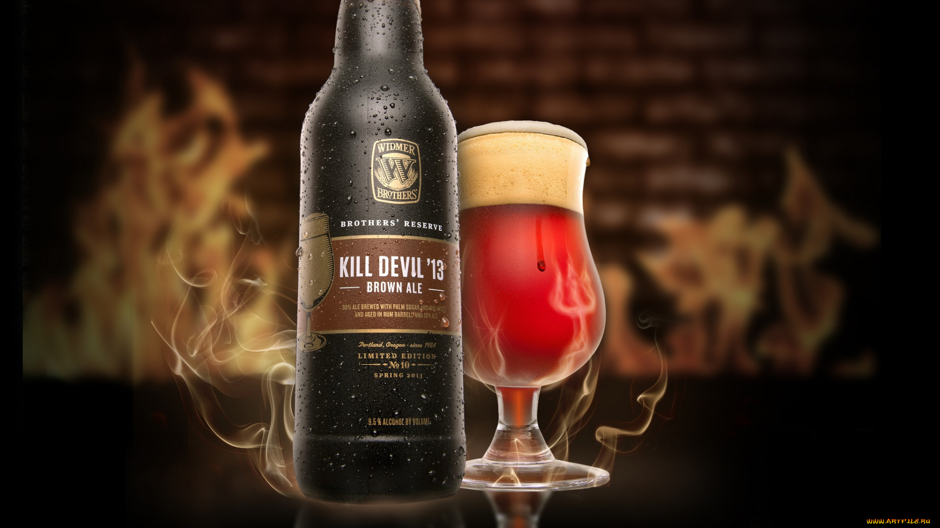 kill, devil, beer, 2013, brown, ale, бренды, бренды, напитков, , разное, бутылка, бокал, пиво, бренд