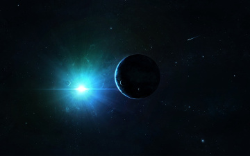 Картинка космос арт безконечность планета свечения