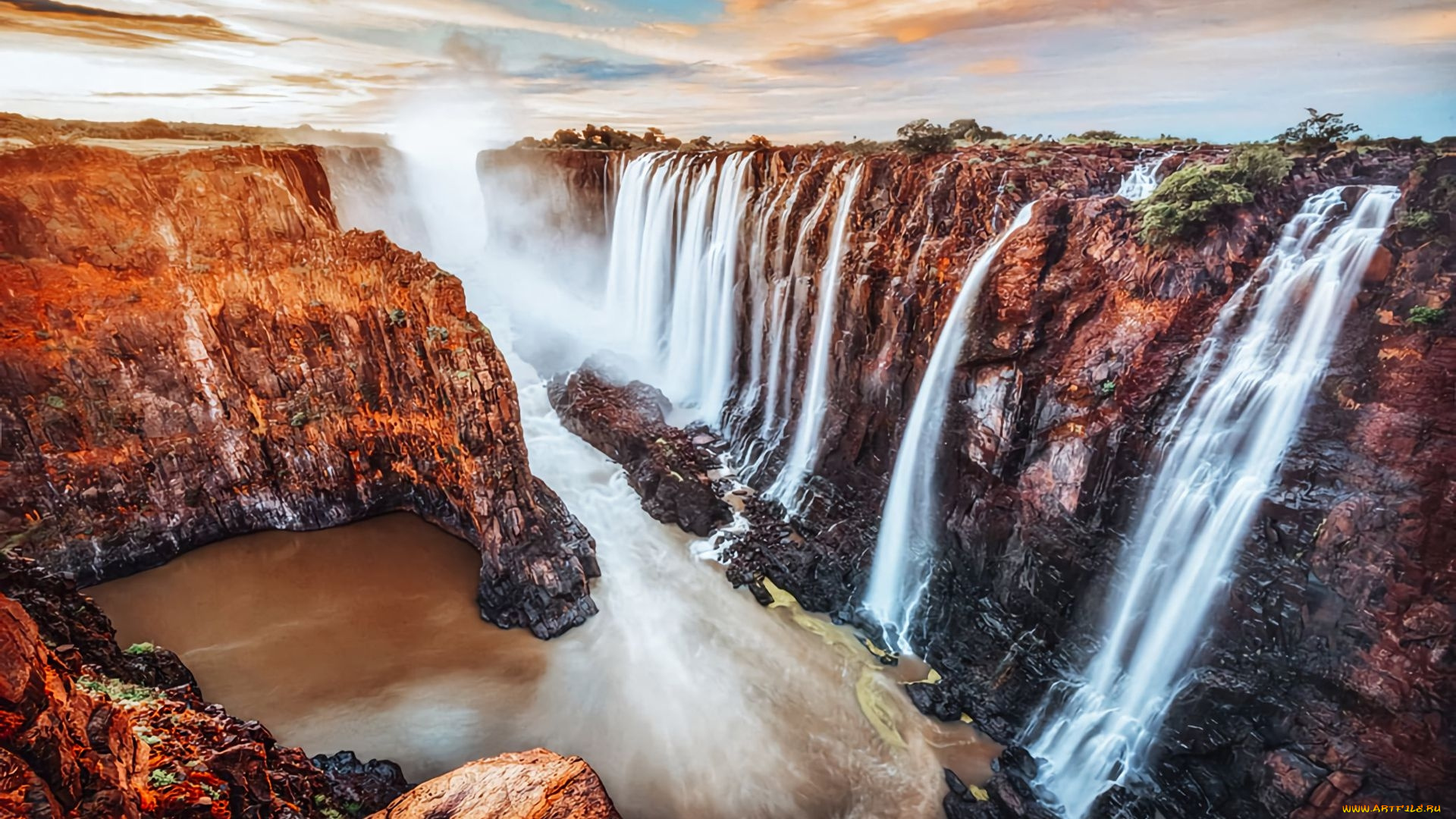 victoria, falls, zambia, zimbabwe, природа, водопады, victoria, falls