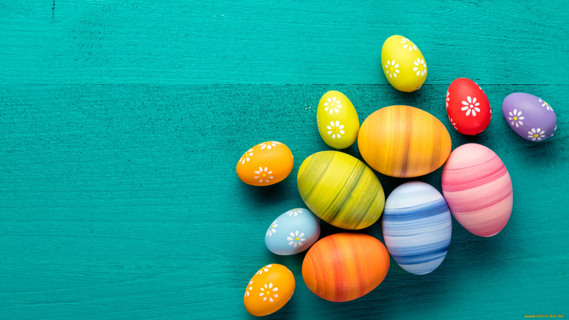 праздничные, пасха, весна, decoration, colorful, wood, easter, яйца, крашеные, eggs, spring, happy