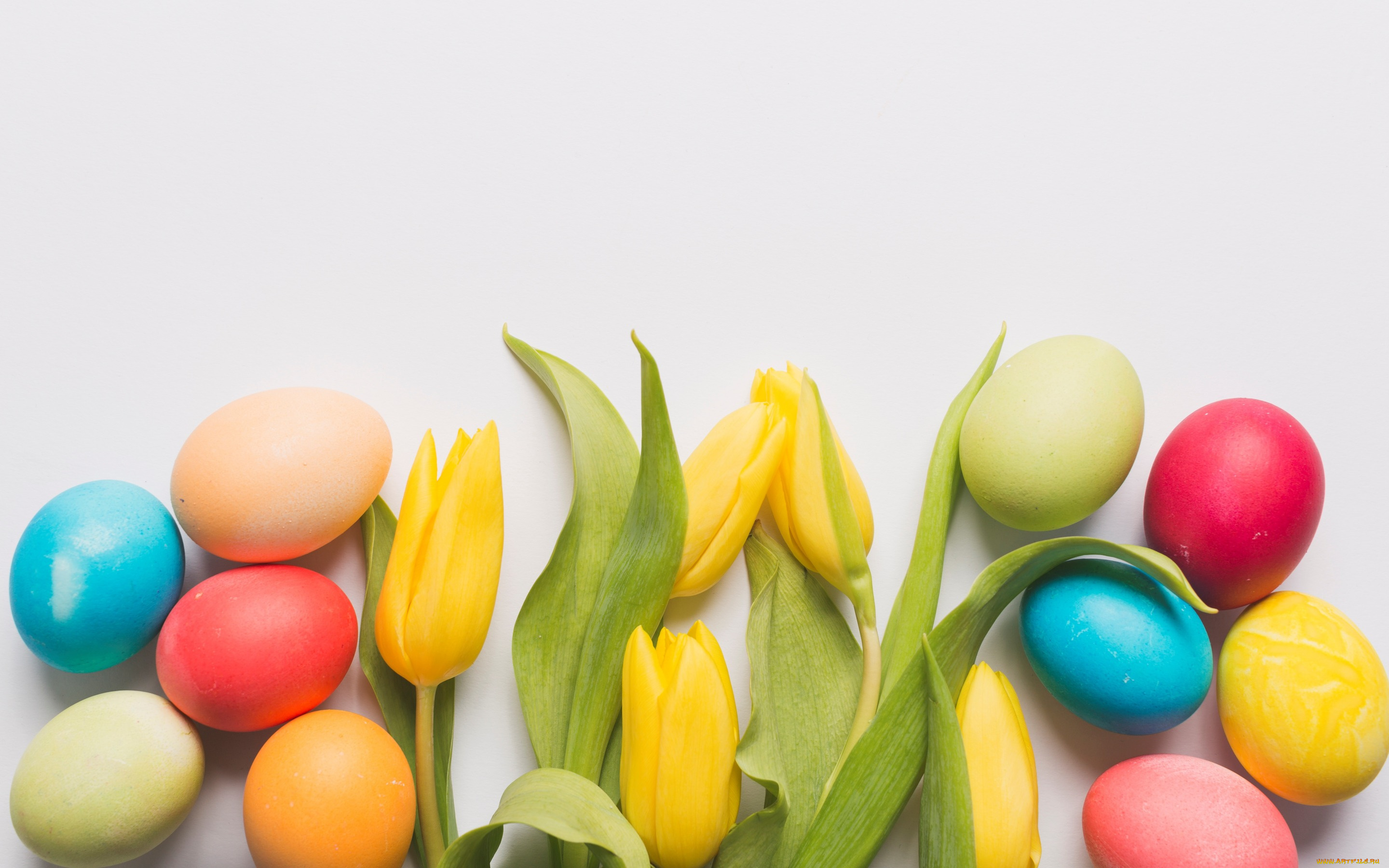 праздничные, пасха, весна, tulips, тюльпаны, easter, желтые, decoration, цветы, happy, spring, eggs, яйца, крашеные, flowers, yellow