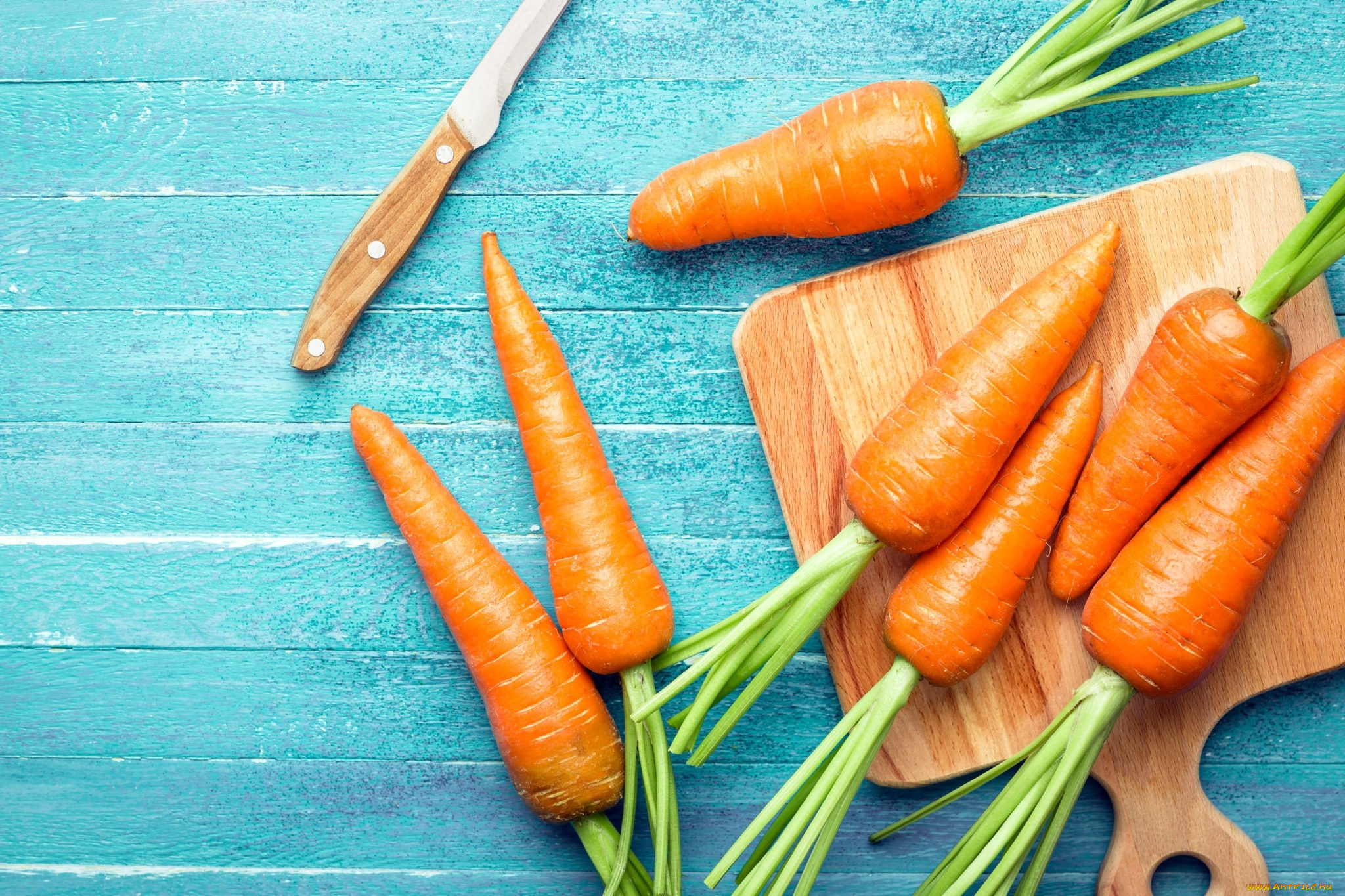 морковь, еда, овощи, нож, стол