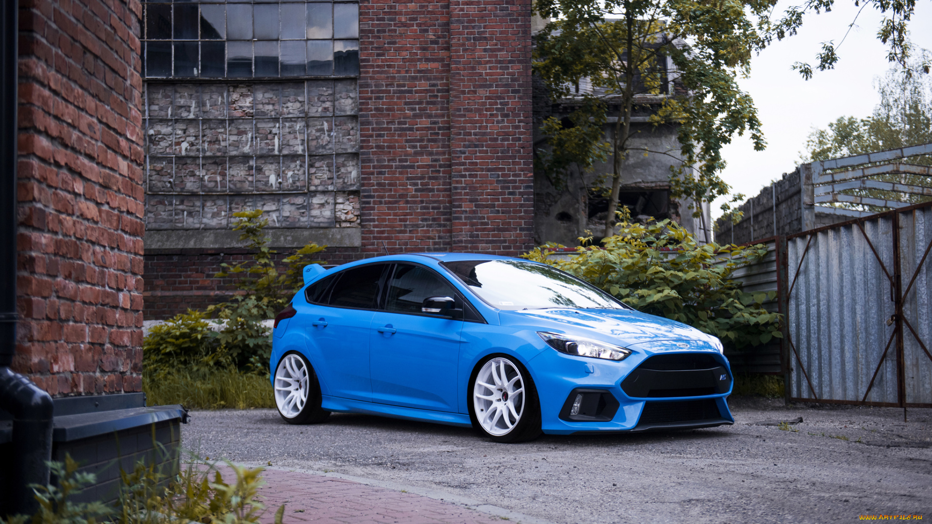 ford, focus, rs, автомобили, ford, focus, rs, blue, stance, building