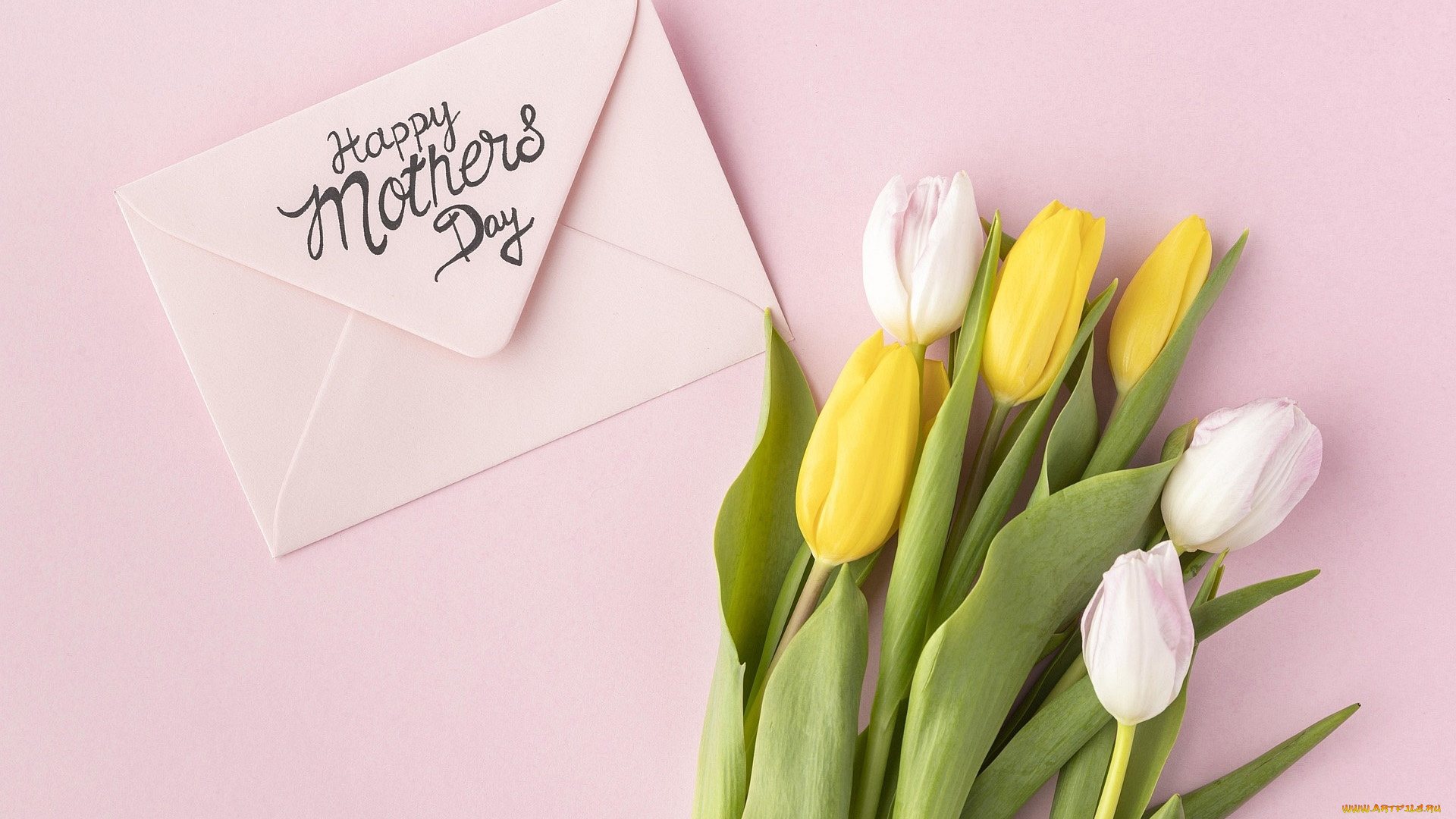 праздничные, день, матери, тюльпаны, бутоны, конверт, надпись
