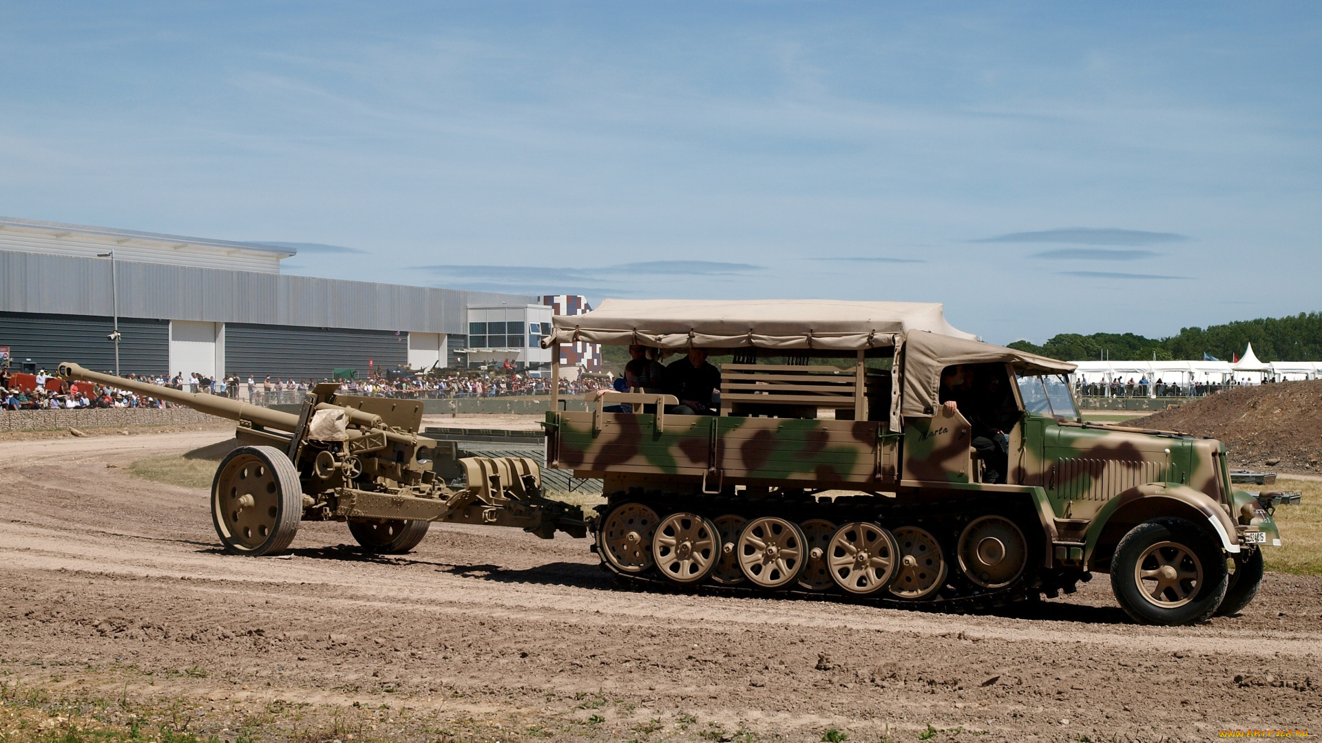 техника, военная, техника, немецкий, 8-ми, тонный, sd, kfz, 7, раскраска, камуфляж, тягач, немецкая, противотанковая, пушка, pak-43-41, полугусеничный