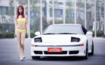 Картинка автомобили авто девушками mitsubishi 3000gt девушка