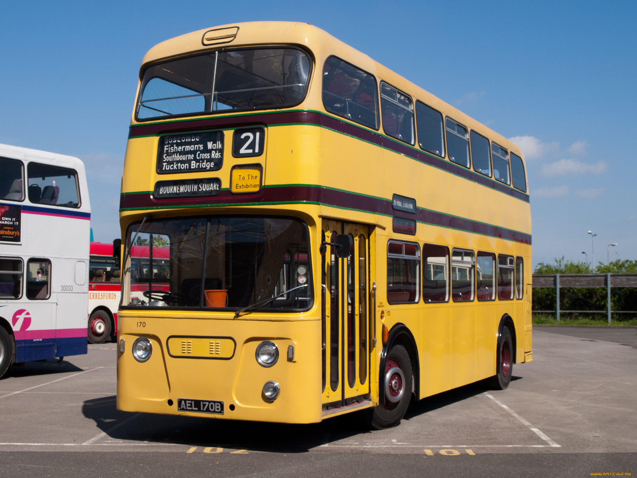 1964, leyland, atlanteanweymann, bournmouth, 170, автомобили, автобусы, общественный, транспорт, автобус
