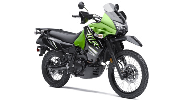 Картинка мотоциклы kawasaki зеленый klr650